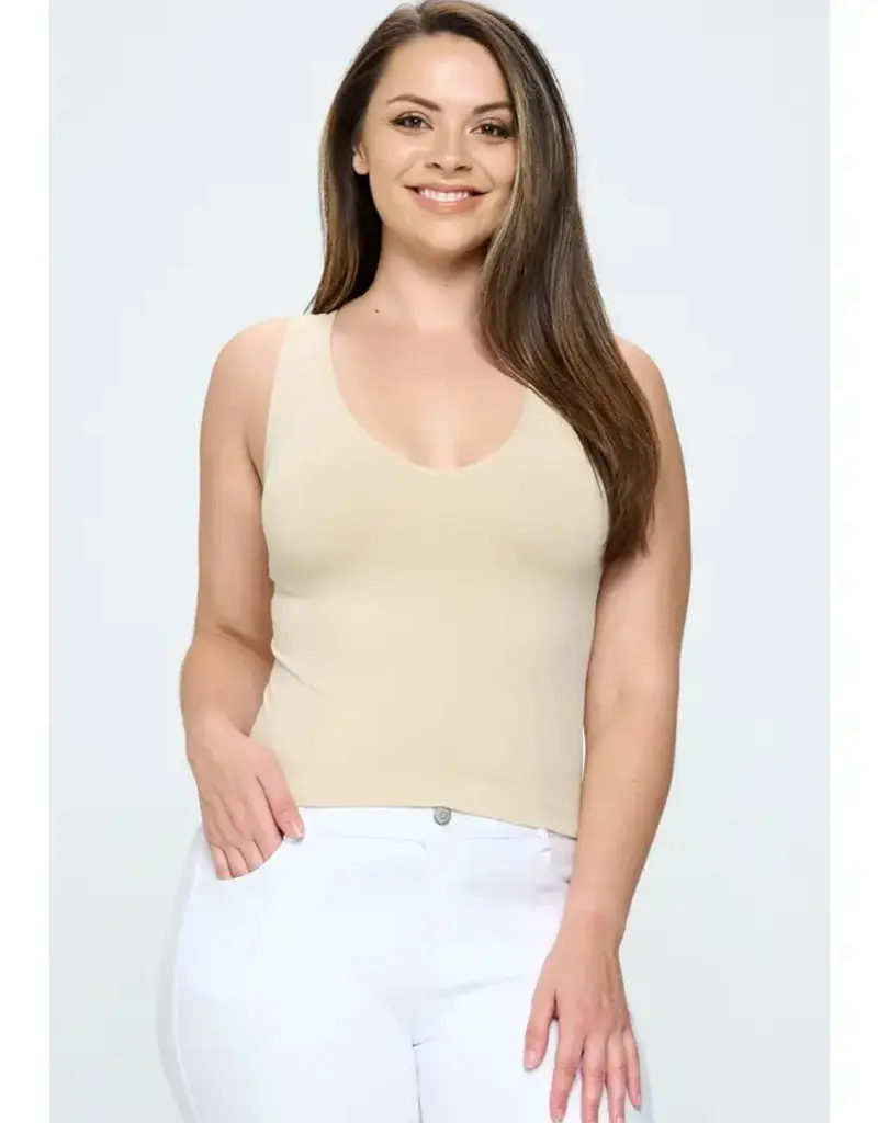 Short Version-Reversible V Neckline Seamless Tank