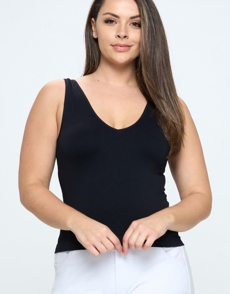 Short Version-Reversible V Neckline Seamless Tank