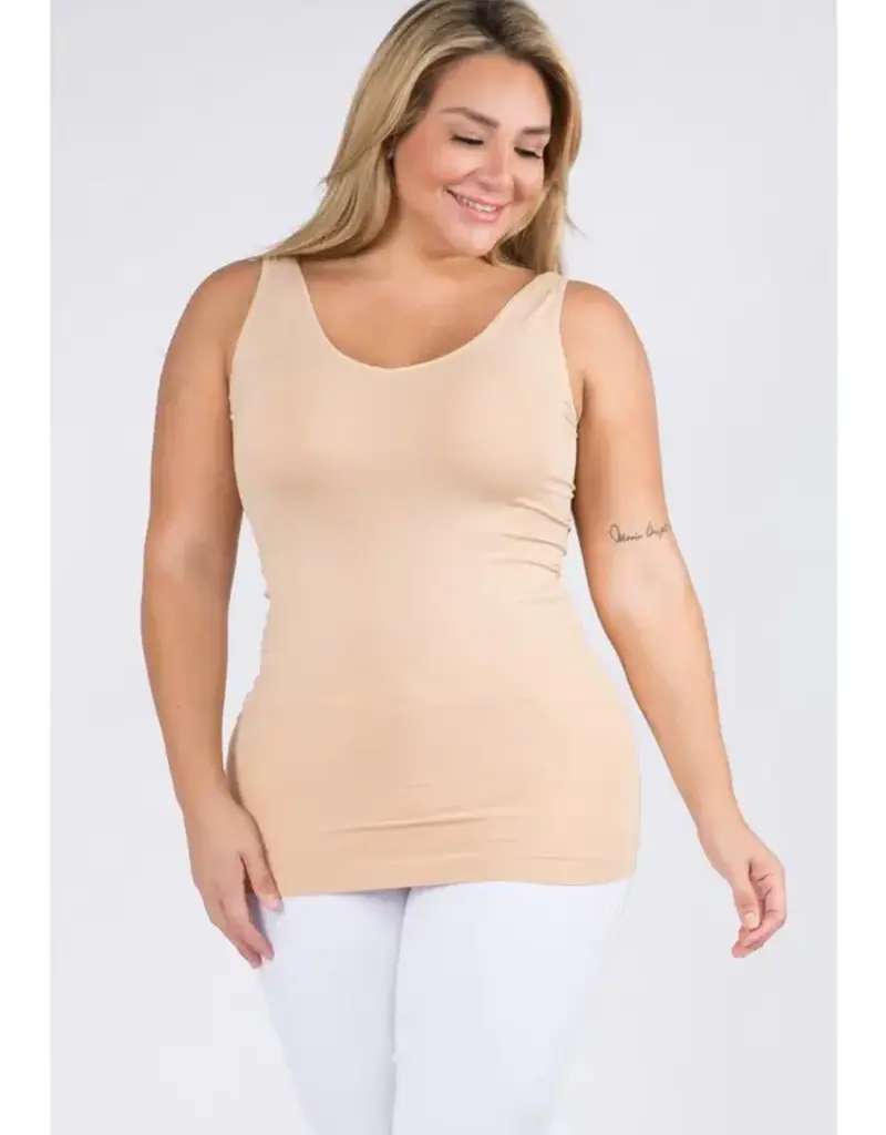 Reversible V or U Neckline Seamless Tank Curvy