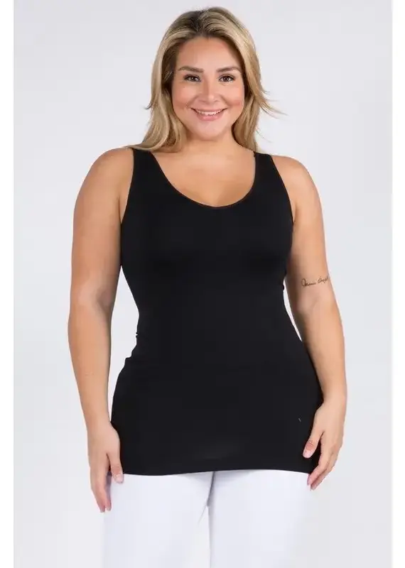 Reversible V or U Neckline Seamless Tank Curvy