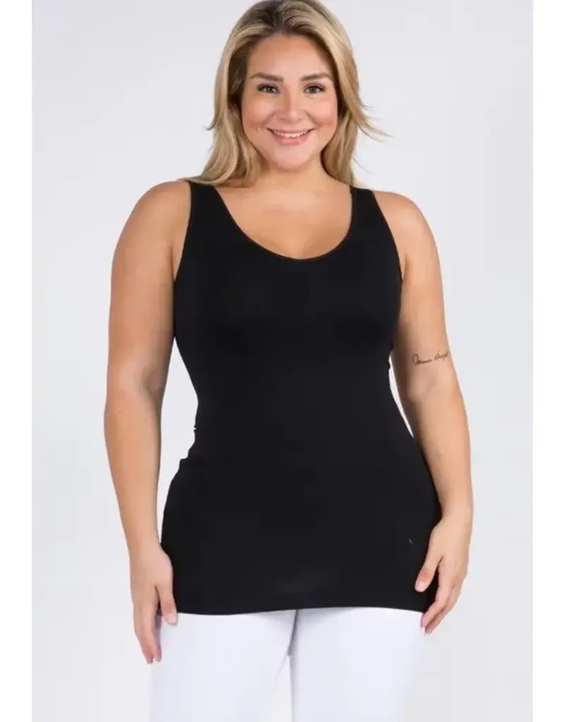 Reversible V or U Neckline Seamless Tank Curvy