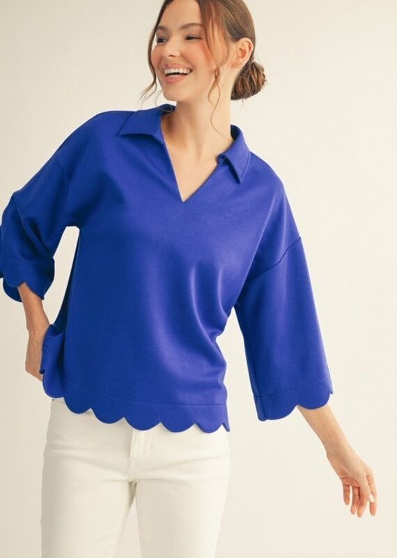 Susan Scallop Edge Detail Solid Top