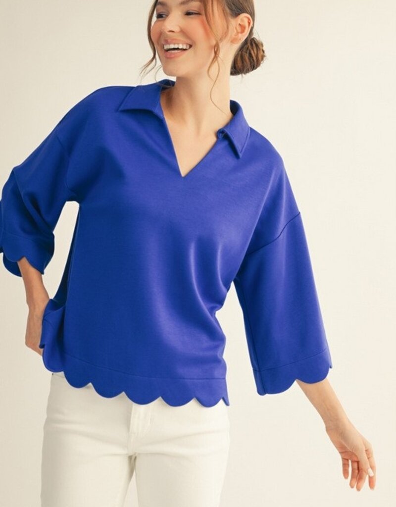 Susan Scallop Edge Detail Solid Top
