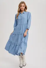 Tammy Tiered Midi Tencel Dress