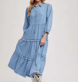 Tammy Tiered Midi Tencel Dress