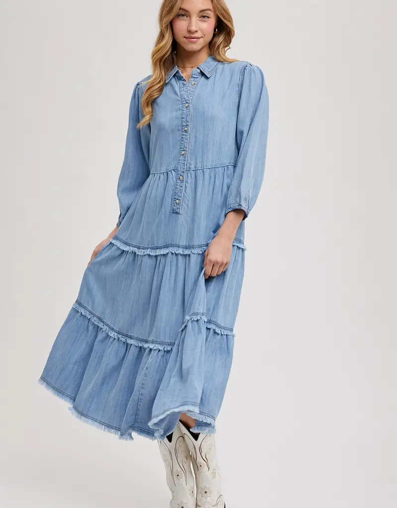 Tammy Tiered Midi Tencel Dress