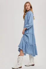 Tammy Tiered Midi Tencel Dress