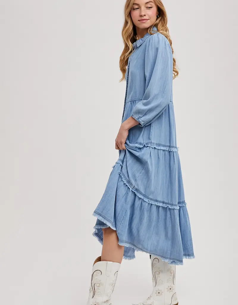 Tammy Tiered Midi Tencel Dress