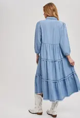 Tammy Tiered Midi Tencel Dress