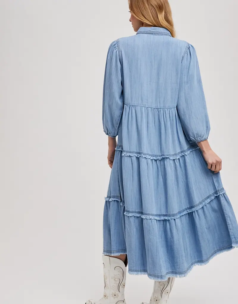 Tammy Tiered Midi Tencel Dress