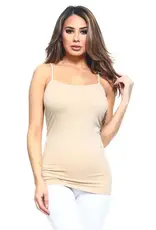 Seamless Long Spaghetti Strap Long Camisole Top
