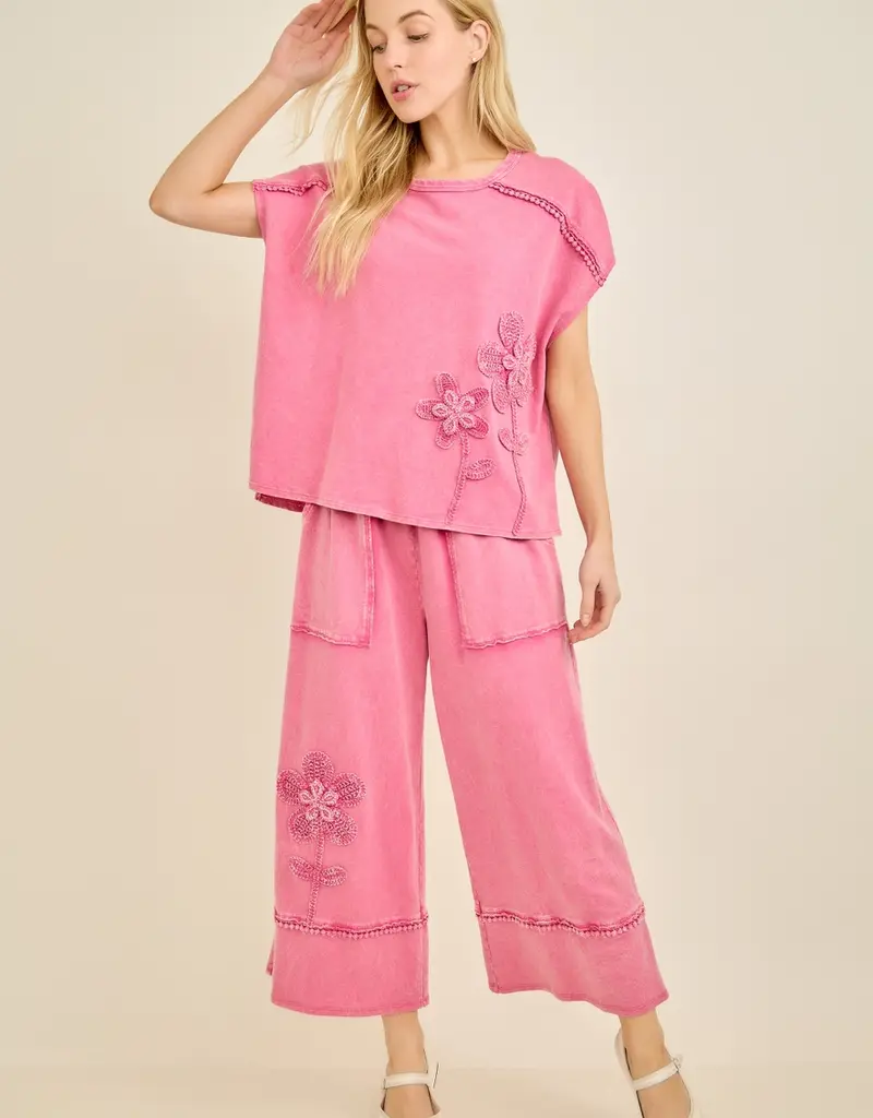 Mineral Washed Flower Garden Pant