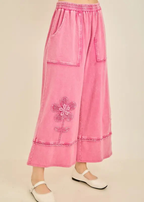 Mineral Washed Flower Garden Pant