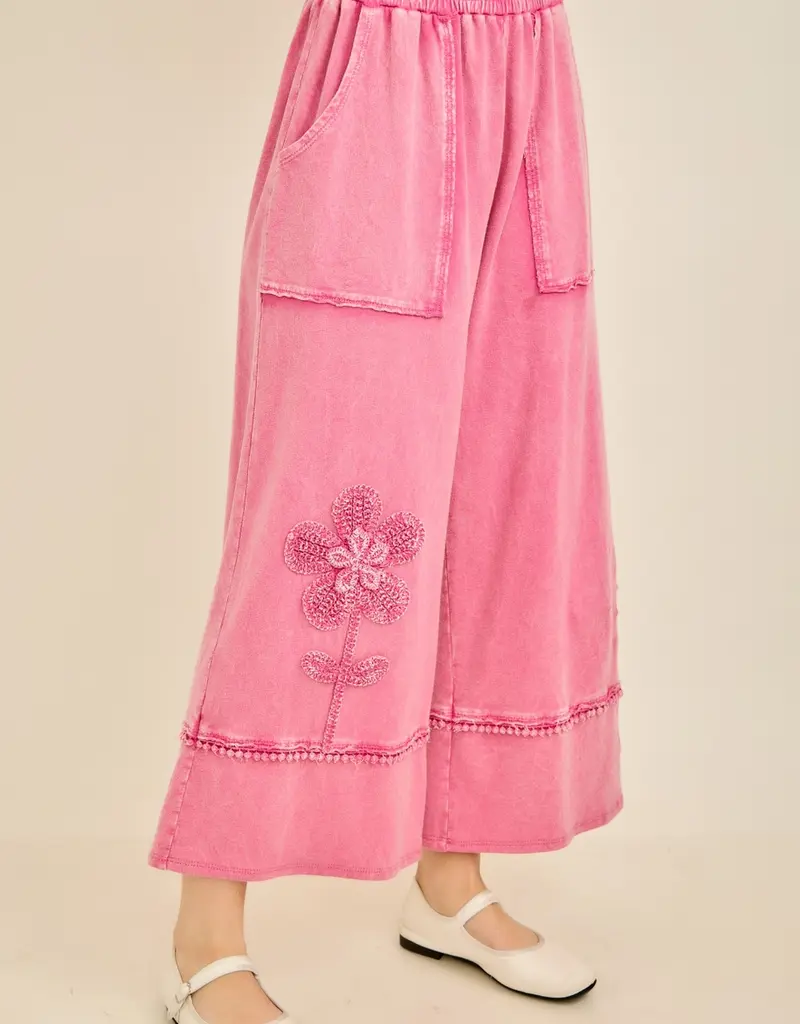 Mineral Washed Flower Garden Pant