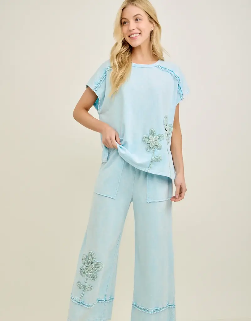 Mineral Washed Flower Garden Pant