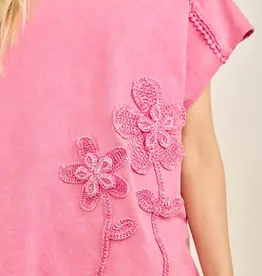 Mineral Washed Flower Garden Sleeveless Top