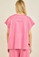 Mineral Washed Flower Garden Sleeveless Top