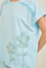 Mineral Washed Flower Garden Sleeveless Top