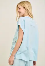 Mineral Washed Flower Garden Sleeveless Top