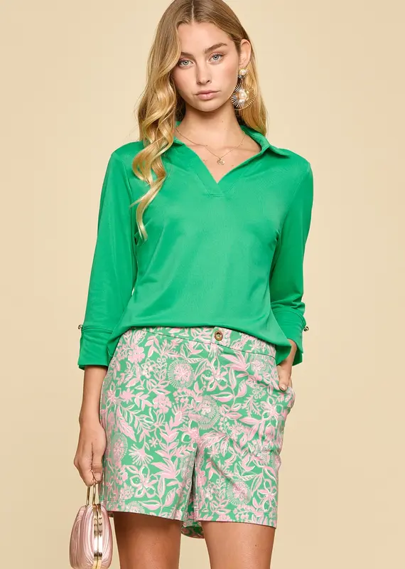 Lightweight Sun-Cool 3/4 Sleeve Top