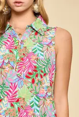 Coastal Dusk Collared Summer Dress