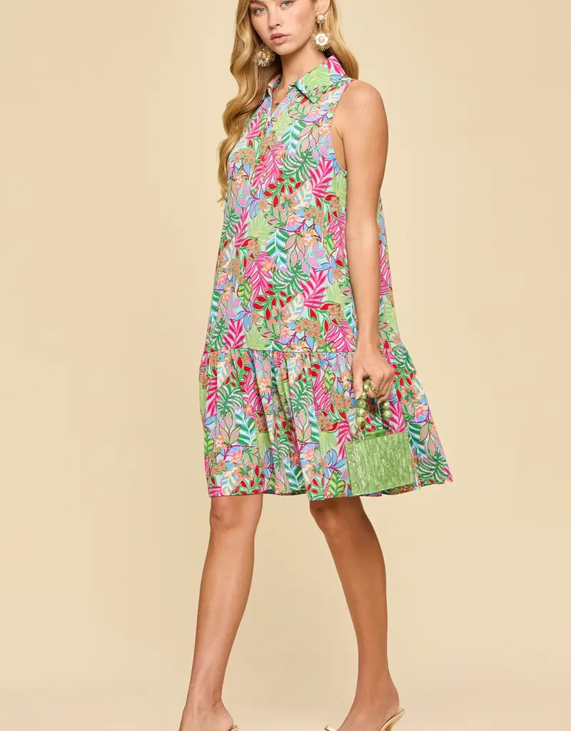 Coastal Dusk Collared Summer Dress