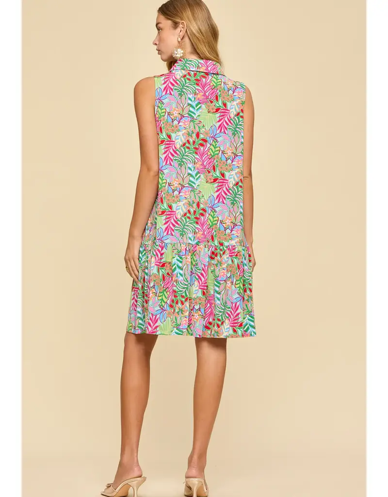 Coastal Dusk Collared Summer Dress