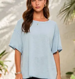 Rochell Raw Egde Detail Top - Available in 3 colors