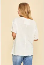 Rochell Raw Egde Detail Top