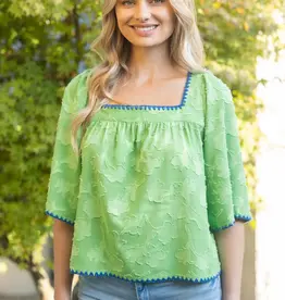 Emmy Textured Floral Bohemian Top