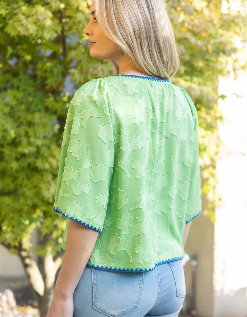 Emmy Textured Floral Bohemian Top