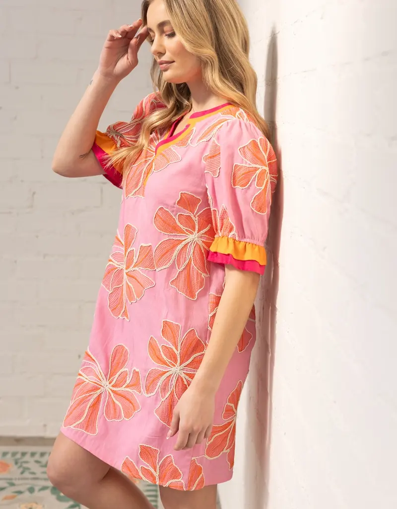 Faith Floral Embroidered Dress