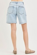 Slouchy Jorts With Waistband Drawstring And Eyelet Details