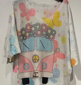 Peace & Love Van Knit Top - ONE SIZE