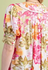 Flo V-Neck Dress with Stitching Details on Collar