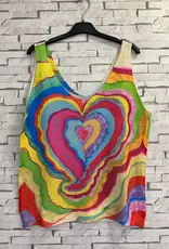 Heart V-Neck Knit Tank