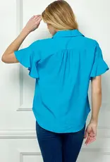 Softly Feminine Ruffle Sleeve Blouse