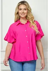 Softly Feminine Ruffle Sleeve Blouse