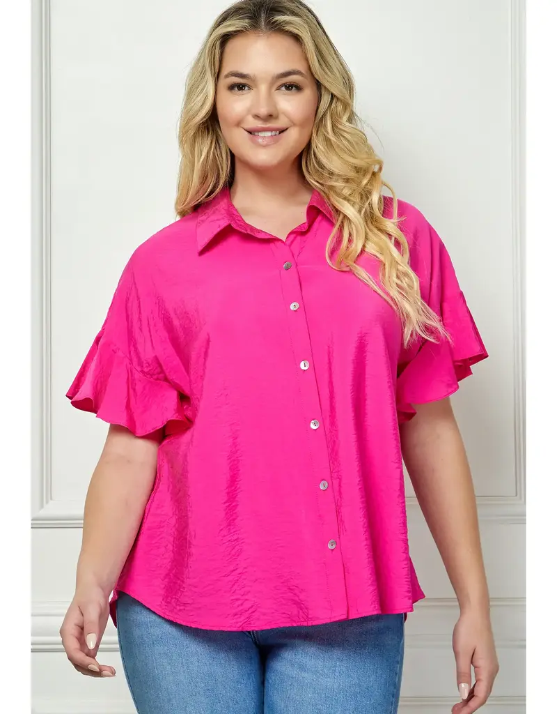 Softly Feminine Ruffle Sleeve Blouse