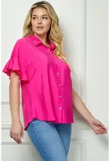 Softly Feminine Ruffle Sleeve Blouse