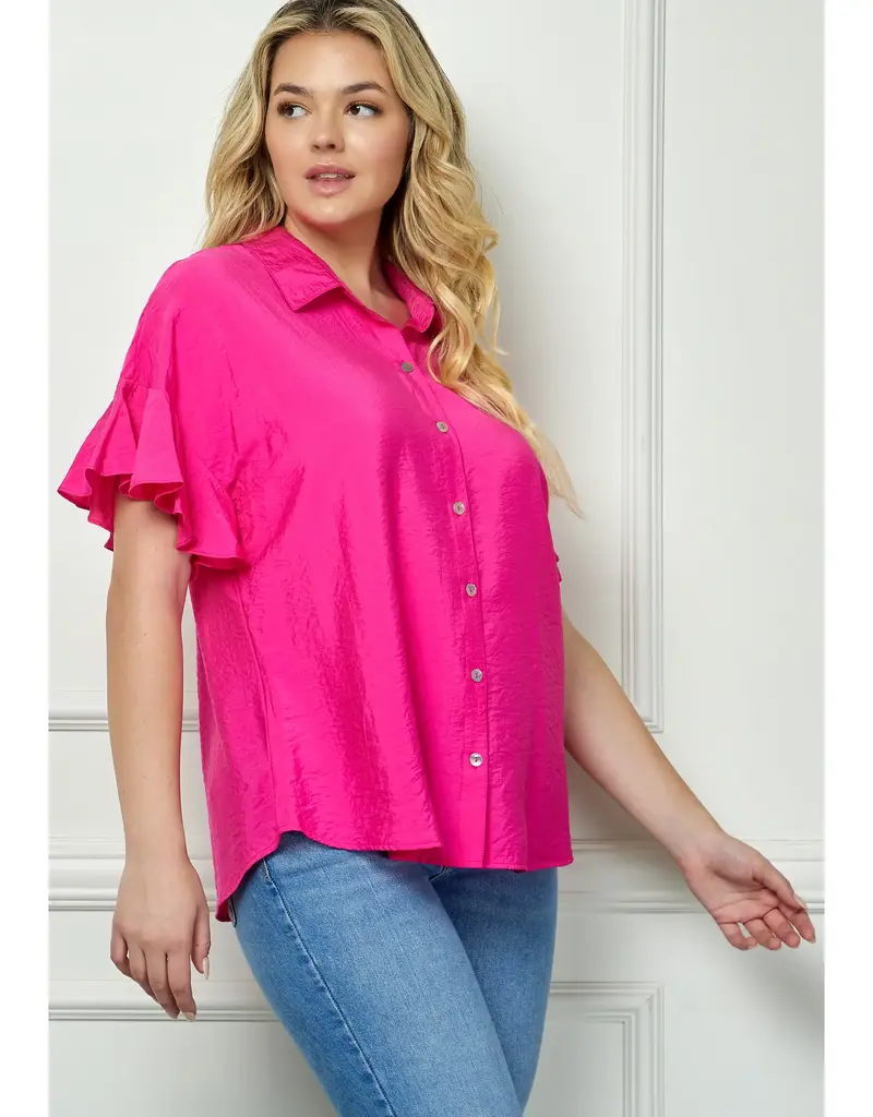 Softly Feminine Ruffle Sleeve Blouse