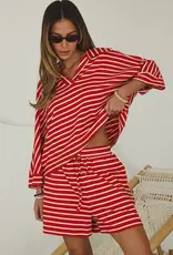 Two Piece Short Set w/ Collared Top