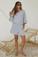 Two Piece Short Set w/ Collared Top