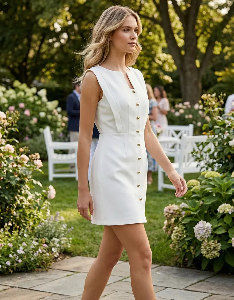Goldie Gold Button Down Front Dress