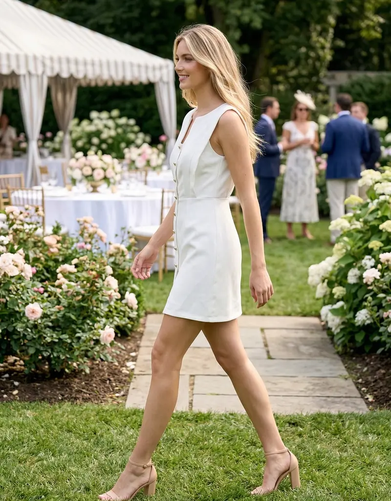 Goldie Gold Button Down Front Dress