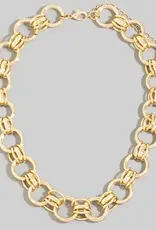 Circle Multi Link Statement Chain Necklace - GOLD