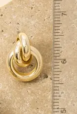 Gold Dipped Thick Layered Door Knocker Earrings