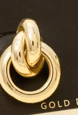 Gold Dipped Thick Layered Door Knocker Earrings