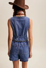 Samantha Scallop Trim Stretch Denim