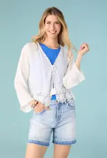 Sheila Lightweight Cardigan with Lace Trim